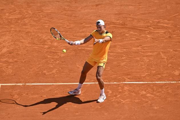 Tennis - Rolex Monte Carlo 2024 - ATP, Tennis Herren - Holger Rune - Danemark TENNIS - Rolex Monte Carlo 2024 - MC - 11 04 2024 ChrysleneCaillaud Panoramic 