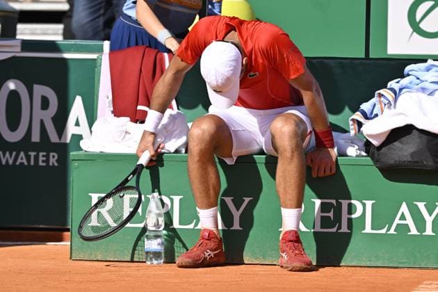 Tennis - Rolex Monte Carlo 2024 - ATP, Tennis Herren - Novak Djokovic - Serbie TENNIS - Rolex Monte Carlo 2024 - MC - 11 04 2024 ChrysleneCaillaud Panoramic 