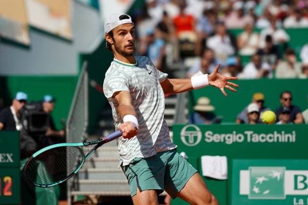 Lorenzo Musetti (Italie) TENNIS : Monaco Rolex Master 1000 - 8eme de finale - Monaco - 11 04 2024 NorbertScanella Panoramic 
