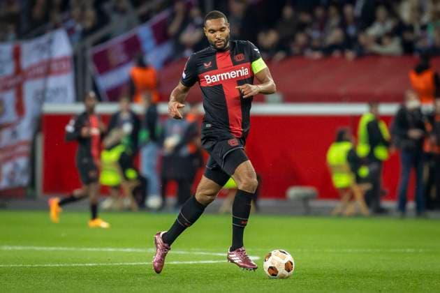 UEFA Europa League, Bayer 04 Leverkusen vs West Ham United, 11 04 2024 Leverkusen, Germany April 11 Jonathan Tah Bayer 04 Leverkusen, 4 during the UEFA Europa Leeague quarter finals between UEFA Europa League, Bayer 04 Leverkusen vs West Ham United at BayArena on April 11, 2024 in Leverkusen, Germany DFL REGULATIONS PROHIBIT ANY USE OF PHOTOGRAPHS AS IMAGE SEQUENCES AND OR QUASI VIDEO Copyright: xBEAUTIFULxSPORTS AxelxKohringx