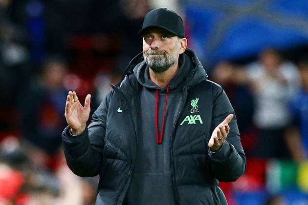Liverpool manager Jurgen Klopp shows a look of dejection in the technical area Liverpool v Atalanta, UEFA Europa League, Quarter Final, First Leg, Football, Anfield, Liverpool, UK - 11 Apr 2024 EDITORIAL USE ONLY No use with unauthorised audio, video, data, fixture lists, club league logos or live services. Online in-match use limited to 120 images, no video emulation. No use in betting, games or single club league player publications. Copyright: xMattxWest Shutterstockx 14424886af