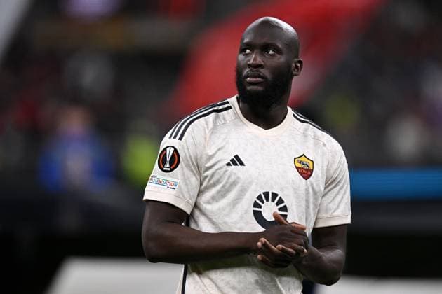 Fußball, EL, AC Mailand - AS Rom Db Milano 11 04 2024 - Europa League Milan-Roma foto Daniele Buffa Image nella foto: Romelu Lukaku 
