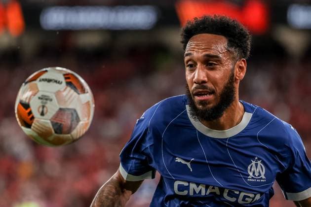 Lisbon Portugal, April 11th 2024: Aubameyang (10 Olympique de Marseille) in action during the UEFA Europa League game between SL Benfica vs Olympique de Marseille at Estadio da Luz, Lisbon, Portugal (Joao Bravo SPP) Copyright: xJoaoxBravoxx xSPPx spp-en-JoBr-JBF-6322