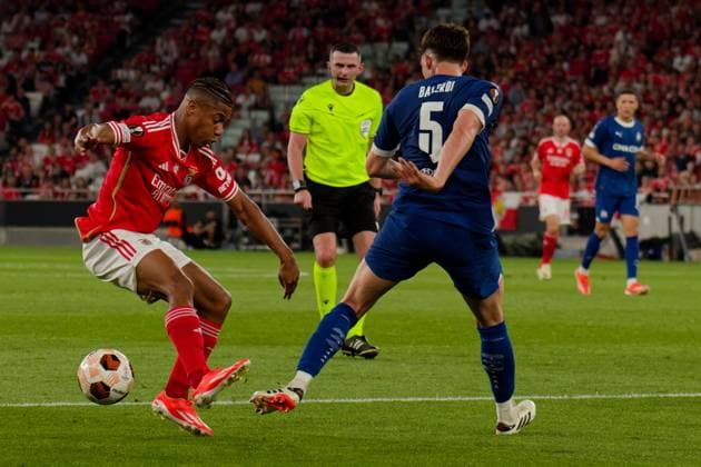 Lisbon, Portugal, April 11 2024: David Neres (7 SL Benfica) in action during the UEFA Europa League game between SL Benfica and Olympique de Marseille at Estadio da Luz in Lisbon, Portugal. (Pedro Porru SPP) Copyright: xPedroxPorrux xSPPx spp-en-PePoSp-4F8A6061