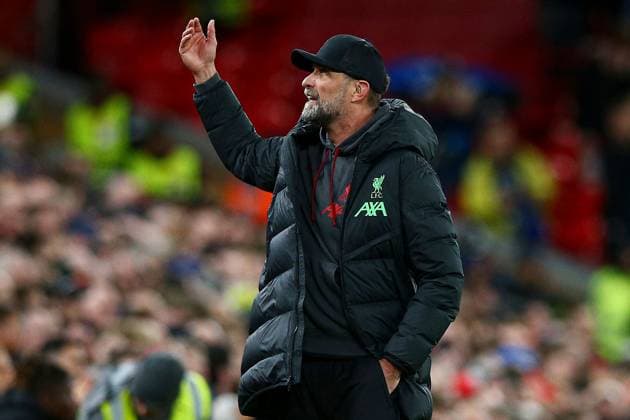 Liverpool manager Jurgen Klopp shows a look of dejection in the technical area after their side concedes a second goal Liverpool v Atalanta, UEFA Europa League, Quarter Final, First Leg, Football, Anfield, Liverpool, UK - 11 Apr 2024 EDITORIAL USE ONLY No use with unauthorised audio, video, data, fixture lists, club league logos or live services. Online in-match use limited to 120 images, no video emulation. No use in betting, games or single club league player publications.  Copyright: xMattxWest Shutterstockx 14424886bd