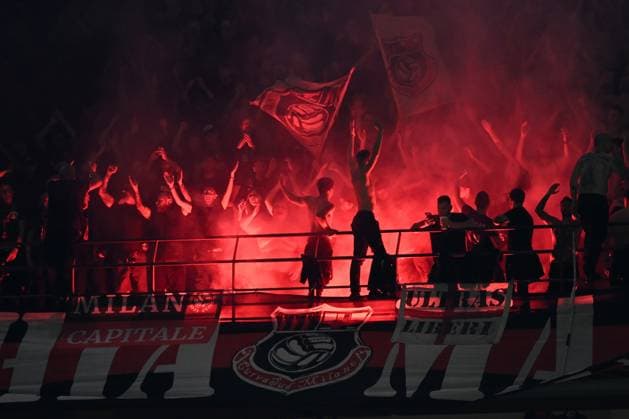 Db Milano 11 04 2024 - Europa League Milan-Roma foto Daniele Buffa Image nella foto: tifosi Milan 