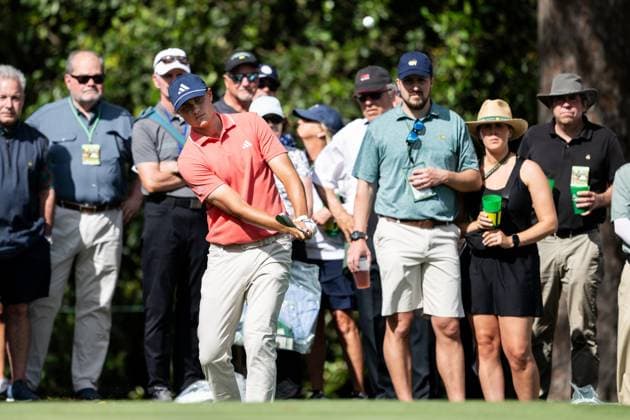 240411 Ludvig Aberg of Sweden during the first round of the 2024 Masters Golf Tournament on April 11, 2024 in Augusta Photo Petter Arvidson BILDBYRAN kod PA PA0792 bbeng golf masters the masters augusta us masters  Copyright: PETTERxARVIDSON BB240411PA056