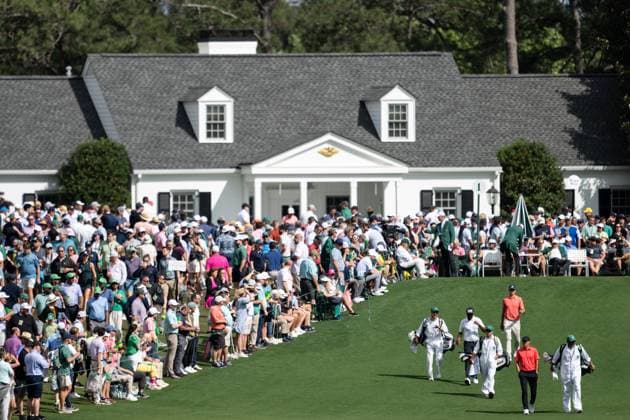 240411 Ludvig Aberg of Sweden during the first round of the 2024 Masters Golf Tournament on April 11, 2024 in Augusta Photo Petter Arvidson BILDBYRAN kod PA PA0792 bbeng golf masters the masters augusta us masters  Copyright: PETTERxARVIDSON BB240411PA054