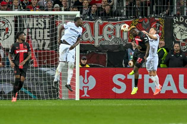 Victor Boniface 22, Bayer Leverkusen scores the goal to 2 0 11 04 2024 Soccer Europa League, Bayer 04 Leverkusen vs West Ham United, BayArena, Leverkusen, NRW Germany Copyright: xpepphotox xHorstxMauelshagenx pep00321, pep_20240411_hm