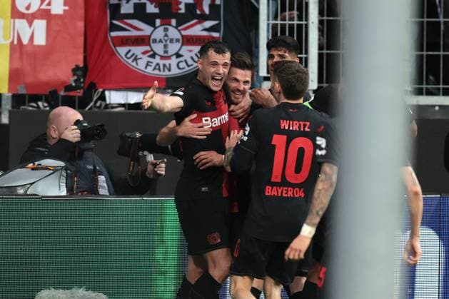 in the Europa League quarter-final first leg Bayer 04 Leverkusen West Ham United Copyright Thomas Pakusch Copyright: Thomas Pakusch