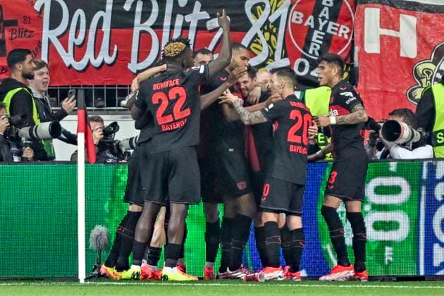 Jonas Hofmann 7, Bayer Leverkusen celebrates after scoring the 1 0 goal with the team 11 04 2024 Soccer Europa League, Bayer 04 Leverkusen vs West Ham United, BayArena, Leverkusen, NRW Germany Copyright: xpepphotox xHorstxMauelshagenx pep00321, pep_20240411_hm