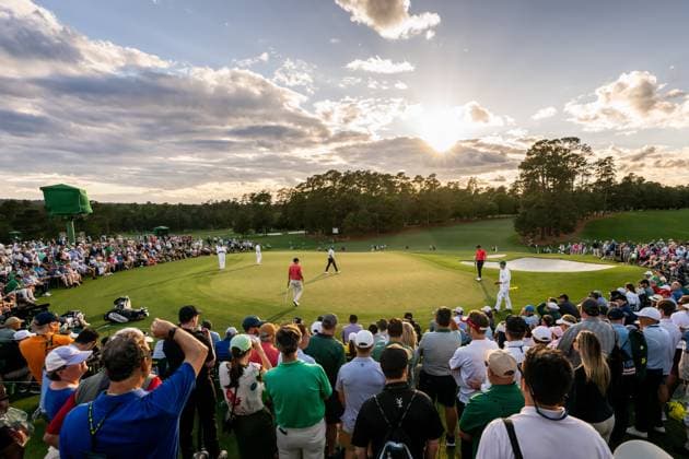 240411 Ludvig Aberg of Sweden on the 9th green during the first round of the 2024 Masters Golf Tournament on April 11, 2024 in Augusta Photo Petter Arvidson BILDBYRAN kod PA PA0792 bbeng golf masters the masters Augusta us masters sverige  Copyright: PETTERxARVIDSON BB240411PA060