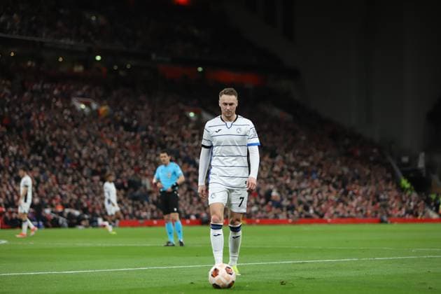 Liverpool, England, April 11th 2024: Teun Koopmeiners (7 Atalanta) in action during the UEFA Europa League game between Liverpool and Atalanta at Anfield in Liverpool, England (Alexander Canillas SPP) Copyright: xAlexanderxCanillasx xSPPx spp-en-AlCaSp-IMG_9824