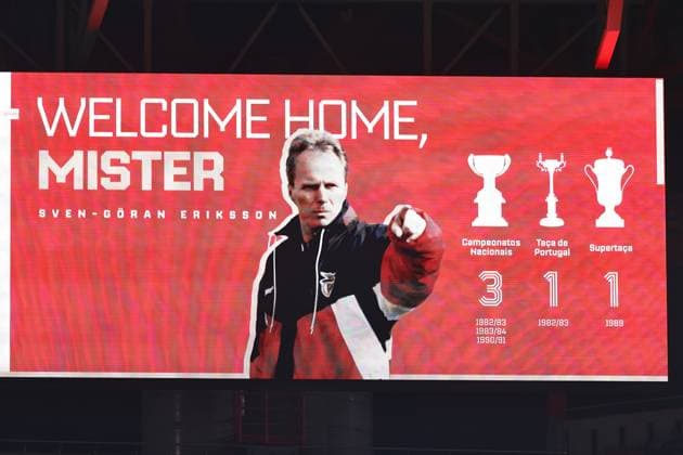 General view of electronic billboard, APRIL 11, 2024 - Football Soccer : An electronic billboard honoring Eriksson s return during UEFA Europa League Quarter-finals 1st leg match between SL Benfica 2-1 Olympique de Marseille at the Estadio do SL Benfica in Lisbon, Portugal. Noxthirdxpartyxsales  (249898276)