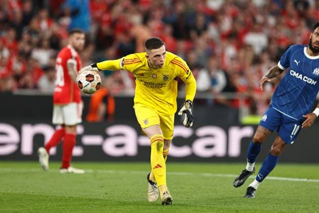 Anatoliy Trubin (Benfica), APRIL 11, 2024 - Football Soccer : UEFA Europa League Quarter-finals 1st leg match between SL Benfica 2-1 Olympique de Marseille at the Estadio do SL Benfica in Lisbon, Portugal. Noxthirdxpartyxsales  (249898682)
