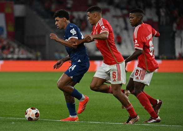 Europa League - Benfica v Olympique De Marseille Luis Henrique of Marseille in action during the UEFA Europa League quarterfinal first leg match between Benfica and Olympique de Marseille at Estadio da Luz stadium in Lisbon, Portugal on Thursday April 11, 2024. Photo by Zed Jameson ABACAPRESS.COM Lisbon Portugal  Copyright: xJamesonxZed ABACAx