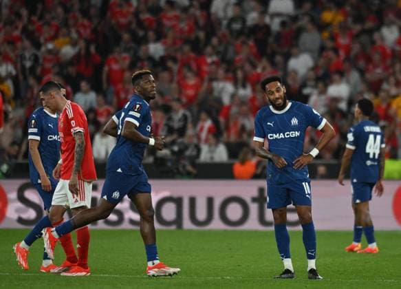 Europa League - Benfica v Olympique De Marseille Pierre-Emerick Aubameyang of Marseille in action during the UEFA Europa League quarterfinal first leg match between Benfica and Olympique de Marseille at Estadio da Luz stadium in Lisbon, Portugal on Thursday April 11, 2024. Photo by Zed Jameson ABACAPRESS.COM Lisbon Portugal  Copyright: xJamesonxZed ABACAx