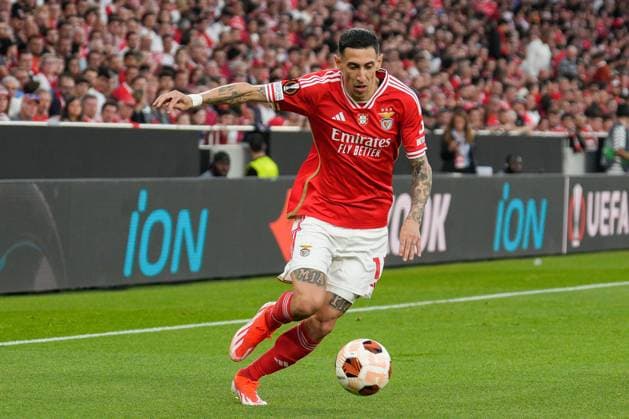 SL Benfica Vs Olympique de Marseille in Lisbon, Portugal - 11 Apr 2024 Angel Di Maria of SL Benfica in action during the UEFA Europa League Quarter-finals 1st leg football match between SL Benfica and Olympique de Marseille at Estadio da Luz. Final score: SL Benfica 2:1 Olympique de Marseille Lisbon Portugal Copyright: xBrunoxdexCarvalhox xSOPAxImagesx brunodecarvalho_benficamarseille-487