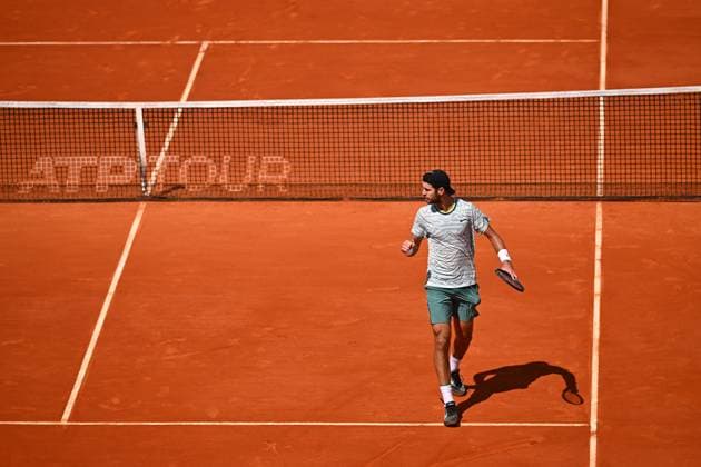 Monaco Rolex Masters Karen Khachanov (RUS) during his second round match at the Monaco Rolex Masters in Monte Carlo, on April, 11, 2024. Photo by Corinne Dubreuil ABACAPRESS.COM Monaco Monaco  Copyright: xDubreuilxCorinne ABACAx