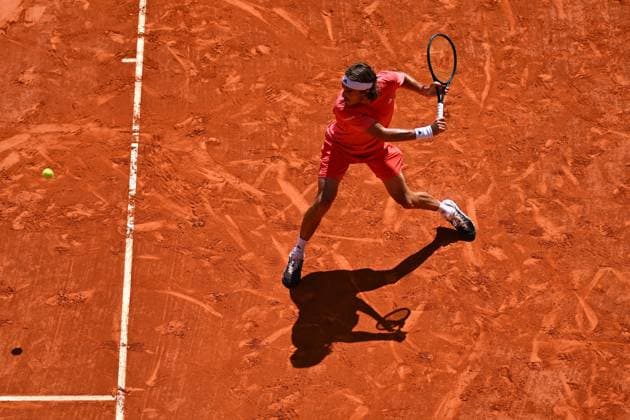 Monaco Rolex Masters Stefanos Tsitsipas (GRE) during his second round match at the Monaco Rolex Masters in Monte Carlo, on April, 11, 2024. Photo by Corinne Dubreuil ABACAPRESS.COM Monaco Monaco Copyright: xDubreuilxCorinne ABACAx