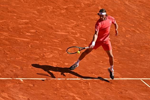 Monaco Rolex Masters Stefanos Tsitsipas (GRE) during his second round match at the Monaco Rolex Masters in Monte Carlo, on April, 11, 2024. Photo by Corinne Dubreuil ABACAPRESS.COM Monaco Monaco Copyright: xDubreuilxCorinne ABACAx