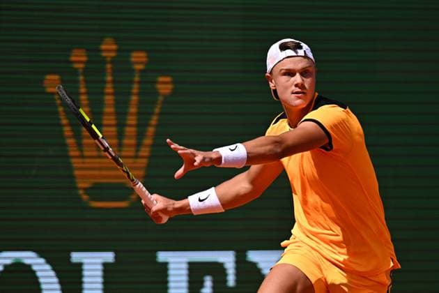 Monaco Rolex Masters Holger Rune (DEN) during his second round match at the Monaco Rolex Masters in Monte Carlo, on April, 11, 2024. Photo by Corinne Dubreuil ABACAPRESS.COM Monaco Monaco  Copyright: xDubreuilxCorinne ABACAx