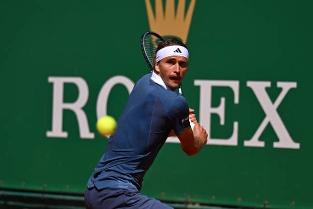 Monaco Rolex Masters Alexander Zverev (GER) during his second round match at the Monaco Rolex Masters in Monte Carlo, on April, 11, 2024. Photo by Corinne Dubreuil ABACAPRESS.COM Monaco Monaco  Copyright: xDubreuilxCorinne ABACAx
