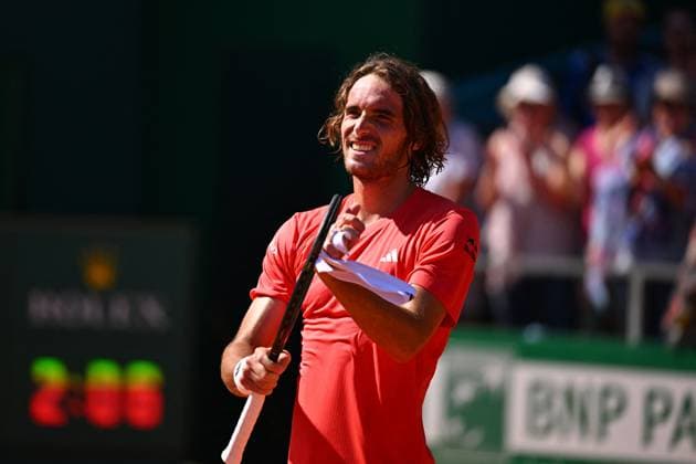 Monaco Rolex Masters Stefanos Tsitsipas (GRE) during his second round match at the Monaco Rolex Masters in Monte Carlo, on April, 11, 2024. Photo by Corinne Dubreuil ABACAPRESS.COM Monaco Monaco  Copyright: xDubreuilxCorinne ABACAx