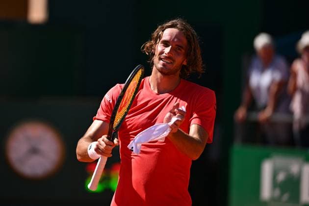 Monaco Rolex Masters Stefanos Tsitsipas (GRE) during his second round match at the Monaco Rolex Masters in Monte Carlo, on April, 11, 2024. Photo by Corinne Dubreuil ABACAPRESS.COM Monaco Monaco Copyright: xDubreuilxCorinne ABACAx