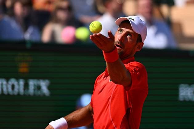 Monaco Rolex Masters Novak Djokovic (SRB) during his second round match at the Monaco Rolex Masters in Monte Carlo, on April, 11, 2024. Photo by Corinne Dubreuil ABACAPRESS.COM Monaco Monaco  Copyright: xDubreuilxCorinne ABACAx