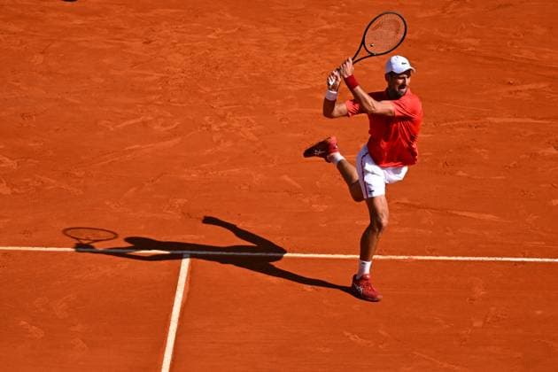 Monaco Rolex Masters Novak Djokovic (SRB) during his second round match at the Monaco Rolex Masters in Monte Carlo, on April, 11, 2024. Photo by Corinne Dubreuil ABACAPRESS.COM Monaco Monaco Copyright: xDubreuilxCorinne ABACAx