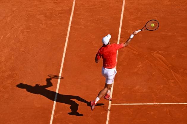 Monaco Rolex Masters Novak Djokovic (SRB) during his second round match at the Monaco Rolex Masters in Monte Carlo, on April, 11, 2024. Photo by Corinne Dubreuil ABACAPRESS.COM Monaco Monaco Copyright: xDubreuilxCorinne ABACAx