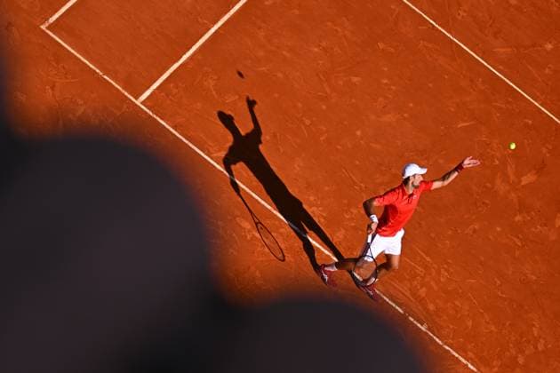 Monaco Rolex Masters Novak Djokovic (SRB) during his second round match at the Monaco Rolex Masters in Monte Carlo, on April, 11, 2024. Photo by Corinne Dubreuil ABACAPRESS.COM Monaco Monaco Copyright: xDubreuilxCorinne ABACAx