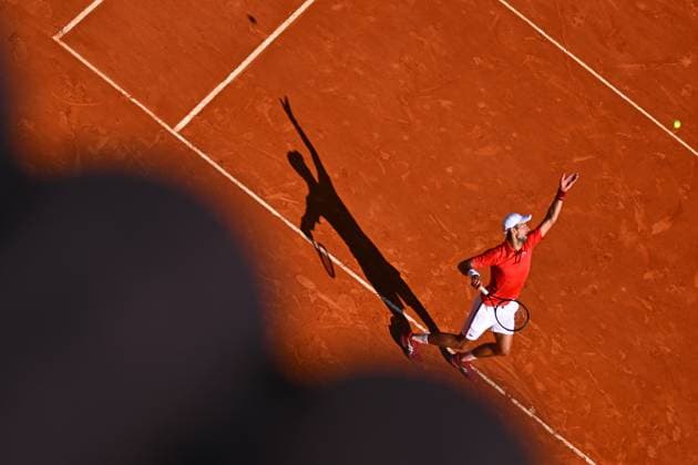 Monaco Rolex Masters Novak Djokovic (SRB) during his second round match at the Monaco Rolex Masters in Monte Carlo, on April, 11, 2024. Photo by Corinne Dubreuil ABACAPRESS.COM Monaco Monaco Copyright: xDubreuilxCorinne ABACAx