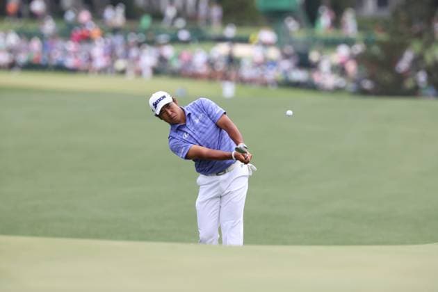 Japan s Hideki Matsuyama during the day 1 of the 2024 Masters golf tournament at the Augusta National Golf Club in Augusta, Georgia, United States, on April 11, 2024. Noxthirdxpartyxsales  (249904051)
