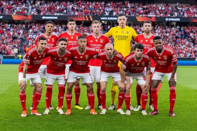 April 11, 2024, Lisbon, Portugal: Starting eleven of Benfica seen during the UEFA Europa League 2023 24 match between SL Benfica and Olympique de Marseille at Estadio do Lisboa e Benfica. Final score SL Benfica 2- 1 Olympique de Marseille. Lisbon Portugal - ZUMAs197 20240411_aaa_s197_470 Copyright: xNunoxBrancox
