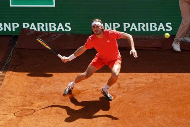 Stefanos Tsisipas (Grece) TENNIS : Monaco Rolex Masters - 1 4 de finale - Monaco - 12 04 2024 NorbertScanella Panoramic 