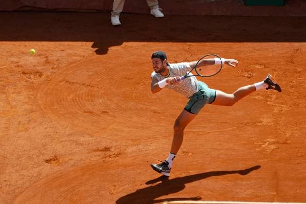 Karen Khachanov (Russie) TENNIS : Monaco Rolex Masters - 1 4 de finale - Monaco - 12 04 2024 NorbertScanella Panoramic 