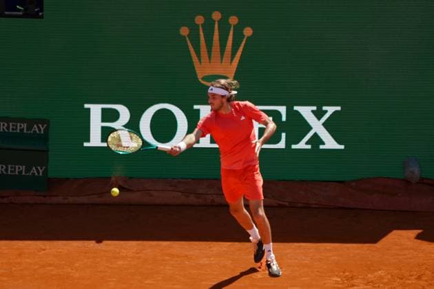 Stefanos Tsisipas (Grece) TENNIS : Monaco Rolex Masters - 1 4 de finale - Monaco - 12 04 2024 NorbertScanella Panoramic 