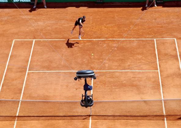 ROLEX MC MASTERS SPIDER CAM PHOTOPQR NICE MATIN Jean François Ottonello ; Roquebrune-Cap-Martin ; 12 04 2024 ; Rolex Monte-Carlo Masters - quart de finale - Spider Cam sur le Court Rainier III Roquebrune-Cap-Martin France  Copyright: xPHOTOPQR NICExMATIN MAXPPPxJeanxFrançoisxOttonellox 20240412NIM4901 20240412NIM4901