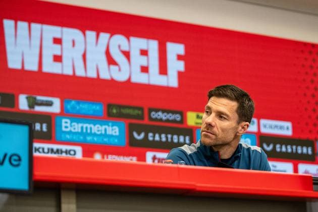 Bayer 04 Leverkusen, Press conference 12 04 2024 Xabi Alonso Head Coach, Bayer 04 Leverkusen Bayer 04 Leverkusen, Press conference 12 04 2024 Copyright: xBEAUTIFULxSPORTS Buriakovx