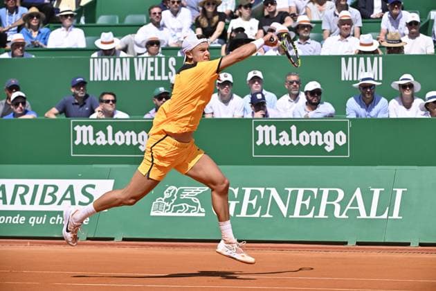 Tennis - Rolex Monte Carlo 2024 - ATP, Tennis Herren - Holger Rune - Danemark TENNIS - Rolex Monte Carlo 2024 - MC - 12 04 2024 ChrysleneCaillaud Panoramic 