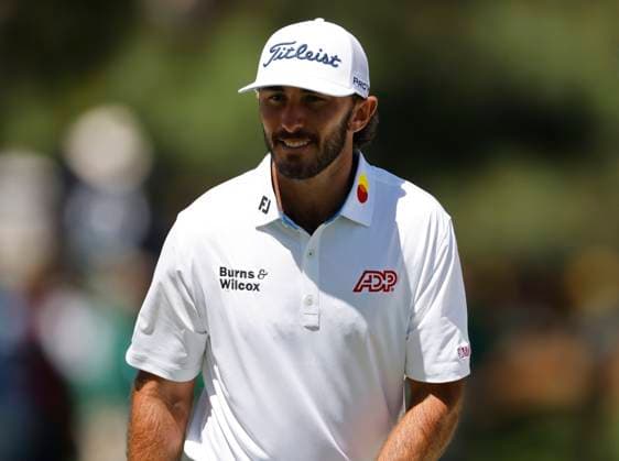 Max Homa walks onto the seventh green in the second round of the Masters Tournament at Augusta National Golf Club in Augusta, Georgia on Friday, April 12, 2024.  AUG20240412530 TANNENxMAURY