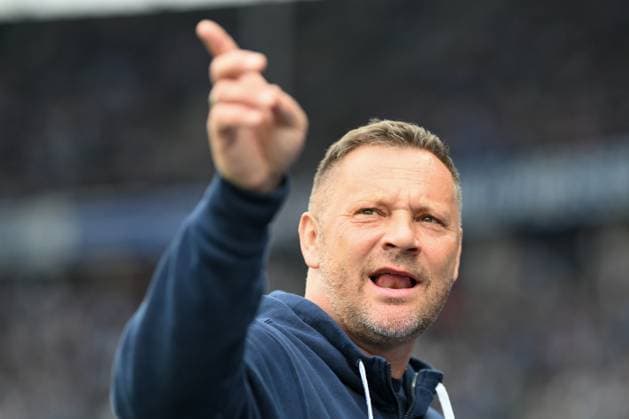 2 Bundesliga Hertha BSC Berlin FC Hansa Rostock on 12 04 2024 at the Olympiastadion in Berlin Coach Pal Dardai Hertha BSC Berlin MT