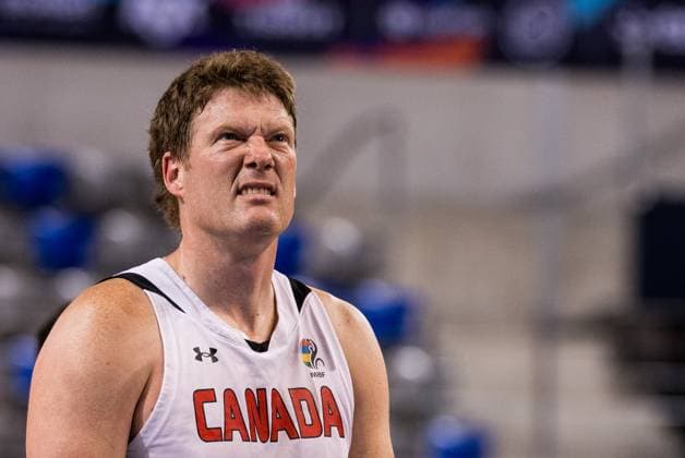 2024 IWBF Mens Repechage Kanda Netherlands 12 04 2024 Patrick Anderson Canada, 12 faces away at the free throw line 2024 IWBF Mens Repechage Kanda Netherlands, Azur Arena, Antibes Copyright: xBEAUTIFULxSPORTS Wunderlx
