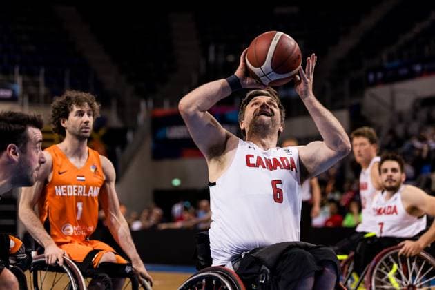 2024 IWBF Mens Repechage Kanda Netherlands 12 04 2024 Robert Hedges Canada, 6 on the ball 2024 IWBF Mens Repechage Kanda Netherlands, Azur Arena, Antibes Copyright: xBEAUTIFULxSPORTS Wunderlx