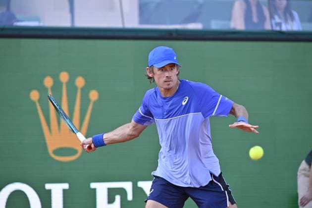Tennis - Rolex Monte Carlo 2024 - ATP, Tennis Herren - Alex de Minaur - Australie TENNIS - Rolex Monte Carlo 2024 - MC - 12 04 2024 ChrysleneCaillaud Panoramic 