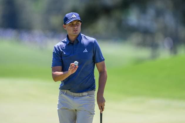240412 Ludvig Aberg of Sweden during the second round of the 2024 Masters Golf Tournament on April 12, 2024 in Augusta Photo Petter Arvidson BILDBYRAN kod PA PA0793 bbeng golf masters the masters augusta us masters  Copyright: PETTERxARVIDSON BB240412PA052