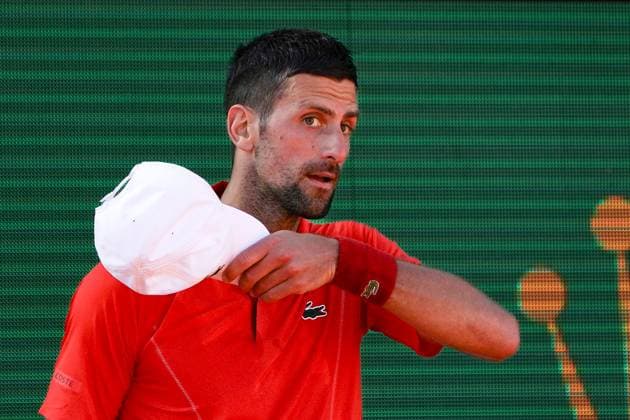 Novak Djokovic (Serbie) TENNIS : Monaco Rolex Masters - 1 4 de finale - Monaco - 12 04 2024 NorbertScanella Panoramic 