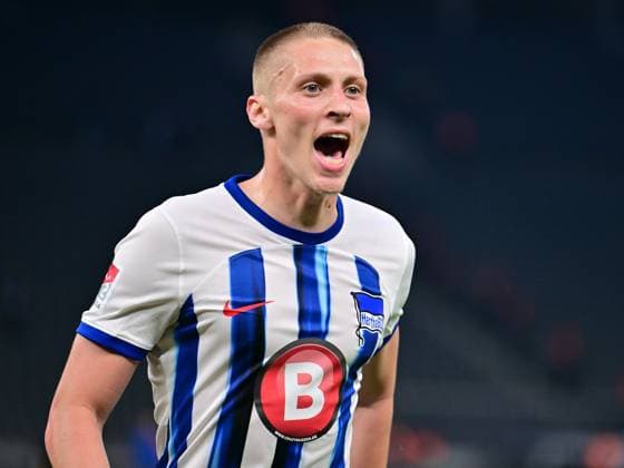Palko Dardai Hertha BSC, 27 celebrates his goal for 3 0, GER, Hertha BSC vs FC Hansa Rostock, Soccer men, 2 Bundesliga, Season 2023 2024, Matchday 29, 12 04 2024 DFL REGULATES PROHIBIT ANY USE OF PHOTOGRAPHS AS IMAGE SEQUENCES AND OR QUASI VIDEO GER, Hertha BSC vs FC Hansa Rostock, Mens football, Bundesliga 2, Season 2023 2024, Matchday 29, 12 04 2024 Berlin Copyright: xEibner-Pressefotox xClaudiusxRaux EP_CRH